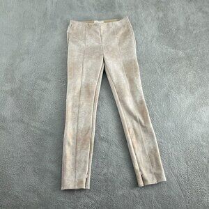 Anthropologie Womens Velveteen Skinny Pants Size 28 Beige  4826